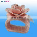 Wedding Ceramic Flower Napkin Rings for Decoration thumbnail-1