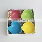 Promotional Set of 4 Colorful Animal Shaped Stoneware Tapas Bowl thumbnail-1