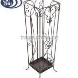 Brown Metal Scrollwork Design Entryway Umbrella Holder & Stand Drying Rack thumbnail-1