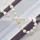11-12mm White Eaison Pearl With 14K Gold Clasp Necklace thumbnail-5