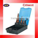 3PCS Cobalt Spiral Flute Rose Box Step Drill Set thumbnail-1