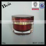 Unique Specail Design 30ml 50ml Mini Acrylic Cosmetic Cream Jar With Lid Empty Double Wall Plastic Cream Container thumbnail-5