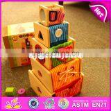 Creative Intelligent Baby Wooden Stacking Cups W13D079 thumbnail-6