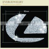 Hot Sales and High Grade Rhinestone Bling Crystal Car Logo Sticker Decal Design/AAA Crystal Car Steering Circle thumbnail-5