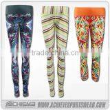 2017Hot Style Customized Sublimated Printing High Waisted Yoga Leggings thumbnail-1