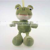 New Design Smile Frog Custom Plush Keychain With Waistcoat thumbnail-2