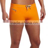 Mens fashion swim trunks with zip pocket on the right side