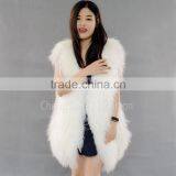 CX-G-B-101 Autumn Winter Genuine Mongolian Lamb Fur Vest thumbnail-1
