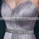 MGOO Cheap Price Wholesale Sliver Simple Evening Dresses Elegant Ladies Dinner Wedding Dress Applique Long Sleeveless 2063 thumbnail-5