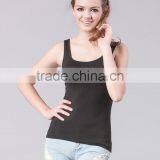 Most Popular Slim Fit Black Cotton Blank Plain Ladies Sexy Vest Wholesale thumbnail-3