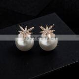 Zm53250a Wholesale Jewelry Pearl Stud Earrings White Pearl Stud Earrings thumbnail-2