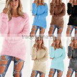 zm50358b autumn and winter lady clothing fashion pure color long sleeve sweater