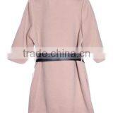 2014-2015 Trench Coat Women Lady Pink Woolen Coat thumbnail-4