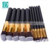 Black Wood Oval Handle Makeup Brushes thumbnail-2