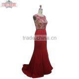 Custom Beading Dress Elegant Red Evening Dress thumbnail-2