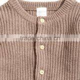Ribbed Cardigan Kids Cable Knit Heavy Sweater for Baby thumbnail-2