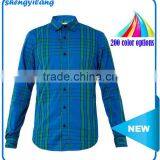 Royal-blue, Green and Navy Graphic Check-printing Cotton-blend t Shirt thumbnail-1