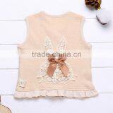 New Spring Baby Vest Natural Colored Cotton Top Unisex Cardigan Kniting Cartoon OEM Service thumbnail-2
