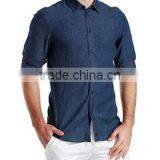 Denim Shirt Long Sleeve Men Shirt New Fashion Men Shirt Washed thumbnail-2