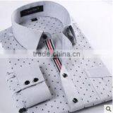 Long Sleeve Man's Dress Fashionable Printed Work Cotton Uniform Elongated t Shirt thumbnail-5