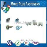 Taiwan JIS B1187 M3 M12 M3-0.5 x 8mm Phillips Pan Head Zinc Finish Steel Split Lock Washer SEMS Machine Screw thumbnail-1