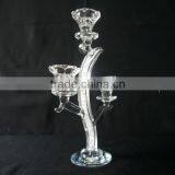 New Type Crystal Candle Holder Centerpieces Inside Have Small Diamond on Pillar thumbnail-2