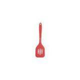 Red Silicone Slotted Turner Silicone Cooking Utensils , Non-Stick thumbnail-1