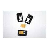 Black Plastic Nano Sim To Micro Sim Adapter For IPhone 5 / Normal Cellphone