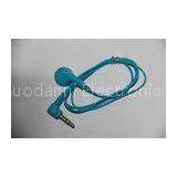 Portable Blue Airplane Hands Free Earbuds , Noise Reduction Earphones 1m Cord Length thumbnail-1