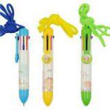 Eight Colors Ball Pen With Stamp On Top