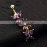 Skull Belly Ring Fake Button Big Fashion Crystal Piercing Jewelry thumbnail-5