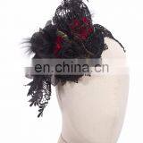 Gothic caged rose fascinator hat with hairclip