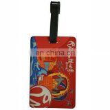 Red color designed fancy PVC baggage tag