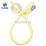 Hospital Use Medical 3 Way Latex Material Foley Catheter 24F 30F With Silicon Coated thumbnail-1