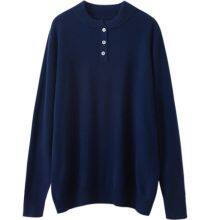 Spring and Autumn Men Fashion Round Neck Red Cashmere Sweater Knitted Pullover Sweater thumbnail-2