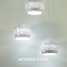 Nordic Chandelier Living Room Lamp Modern Simple Dining Room Note Chandelier Bar Minimalist American Led Note Chandelier thumbnail-2