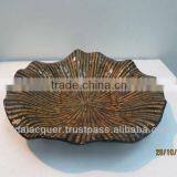 Lacquer Tray, Mother of Pearl Tray, Round Tray