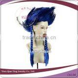 Cheap Dark Blue Cosplay Fans Party Wigs With Braid thumbnail-1