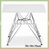 Modern Square Wood Metal Small Dining Table Cheap Prices thumbnail-1