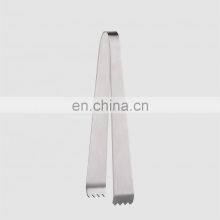 Factory Direct Metal Engrave Halloween Gift Stainless Steel Mini Ice Sugar Cube Tong With Logo