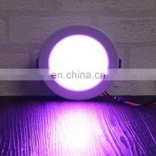 Round RGB LED Panel Light Concealed Recessed Ceiling Lamp With Remote Control Panel Light