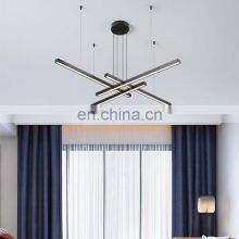 Golden Liner Led Pendant Ceiling Light Golden Simple Handling Lamp Living Room Decorative Pendant Lamp Office Lighting thumbnail-3