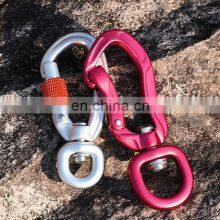 JRSGS 4KN Hot Sale Hiking Aluminum 4KN Swivel Carabiner Hook for Dog Leash High Quality Multi Tool S7805DXE thumbnail-2