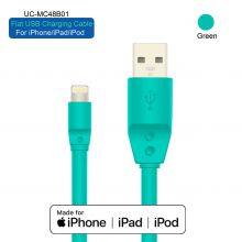 Premium Flat Noodle Mfi Lightn Ing Cable Fast Charging Data Usb Charger for Apple IPhone 7/7plus/8/8plus thumbnail-2