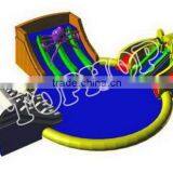 0.55mm PVC Tarpaulin Colorful Inflatable Fun City Amusemet Park With Air Blower thumbnail-1