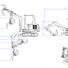 Multi-Functional Bucket Small Excavator Mini Digging/Digger Machine Widely Used thumbnail-5