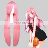High Quality 100cm Long Straight Kuroko No Basketball Cosplay Hair Wigs Momoi Satsuki Pink Synthetic Anime Wig Party Wig thumbnail-1