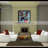 Knife Painted Modern Wall Art Picture Canvas Abstract Flower Oil Painting thumbnail-2