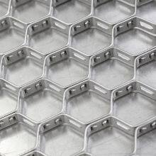 Factory Direct 30-40mm Thick Cyclones Hexmesh 2mm Strips 50mm Hex Hole Stainless Steel Wire Welded Mesh for Refractory Lining thumbnail-2