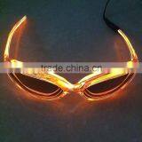 EL Neon Light Wire Sunglasses Orange